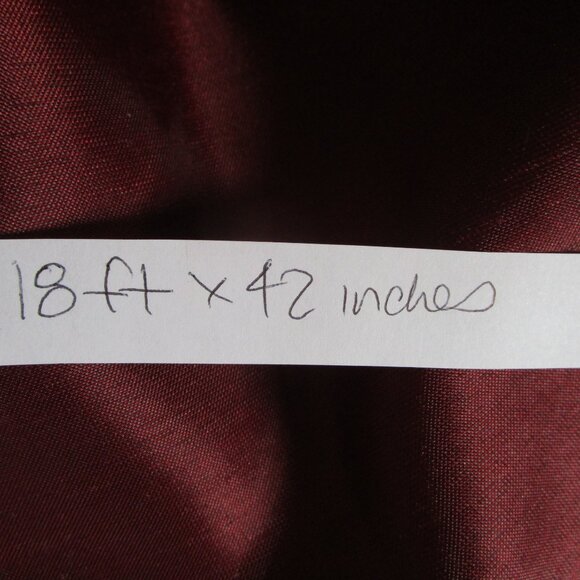 Maroon window scarf valance 42" x 216". 100% polyester curtain drape. - Picture 3 of 10